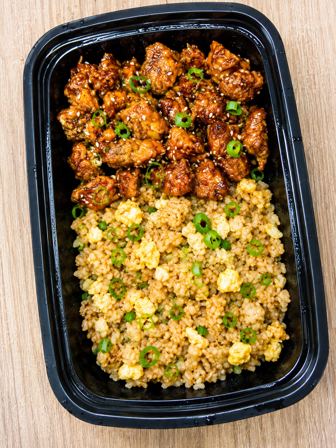 Honey Garlic Chicken & Egg Fried Rice