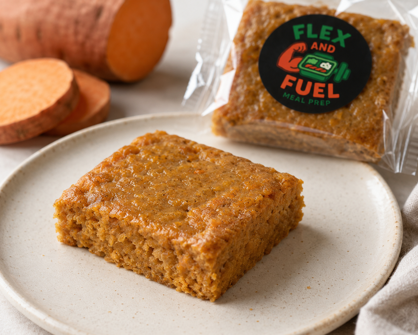Sweet potato protein cake